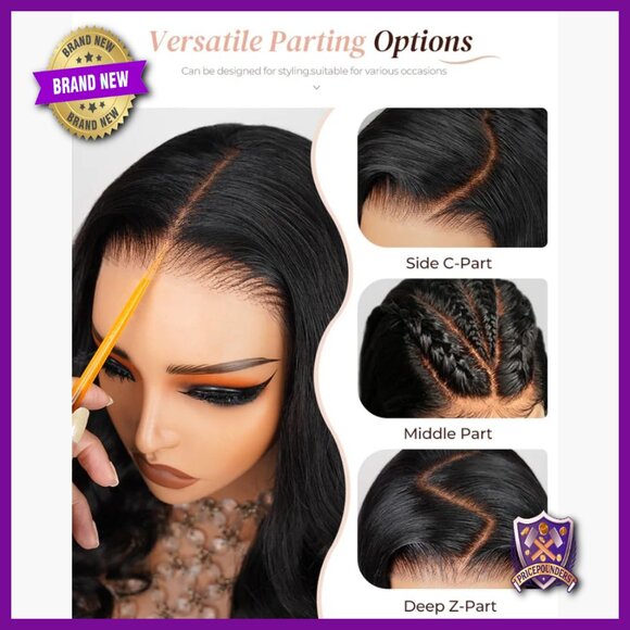 Human Hair Glueless Lace Front Wig 20 Inch Straight Adjustable Daily Wear main image 2